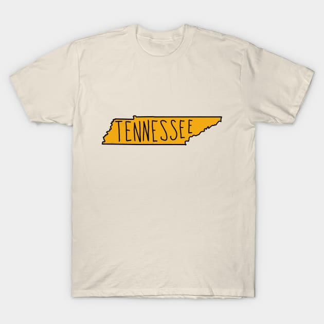 The State of Tennessee - Orange T-Shirt by loudestkitten